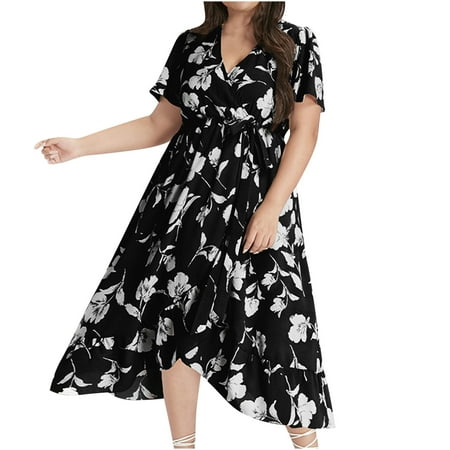Formal Dresses for Women Valentines Dress for Women Sexy Women s Casual Fashion Ruffles Sleeve Short Sleeve Waistband V Neck Womens Floral Plus Size Dress Dresses Prom Dresses Black 2XL
Formal Dresses for Women Valentines Dress for Women Sexy Women s Casual Fashion Ruffles Sleeve Short Sleeve Waistband V Neck Womens Floral Plus Size Dress Dresses Prom Dresses Black 2XL