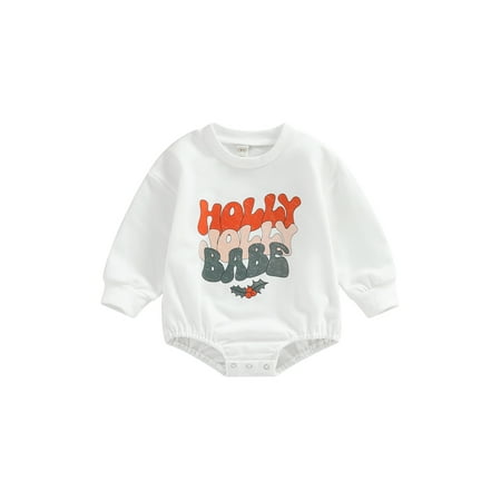 Christmas Infant Baby Girl Boy Rompers Letter Print Crewneck Sweatshirts Loose Casual Long Sleeve Jumpsuit
Christmas Infant Baby Girl Boy Rompers Letter Print Crewneck Sweatshirts Loose Casual Long Sleeve Jumpsuit