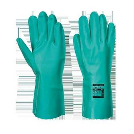 Portwest A810 Nitrosafe Nitrile Chemical Gauntlet Green Large