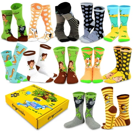 Tarzanimals Little Tarzan and Animals Novelty Crew Socks with Gift Box (Adult & Kids Size)
Tarzanimals Little Tarzan and Animals Novelty Crew Socks with Gift Box (Adult & Kids Size)