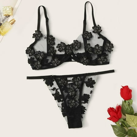 Yubatuo Lingerie for Women Sexy G-String Flowers Embroidery Bralette Lace Bra Bustier Lingerie Thong
Yubatuo Lingerie for Women Sexy G-String Flowers Embroidery Bralette Lace Bra Bustier Lingerie Thong