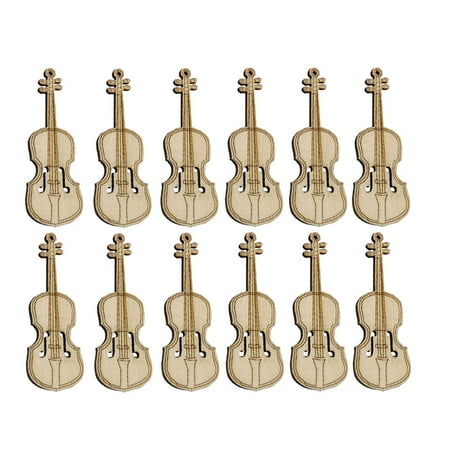 12Pcs Mini Violin Ornaments Wooden Violin Decors Photo Background Props Mini Toy