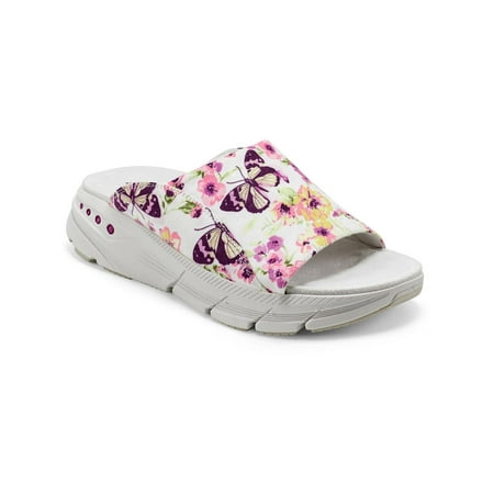 Easy Spirit Womens Mari Lifestyle Peep-Toe Slip-On Sneakers