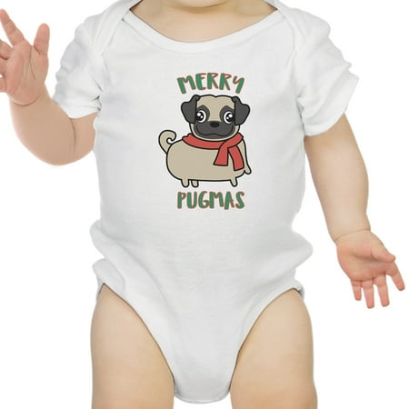 Merry Pugmas Pug Baby Bodysuit Funny Baby Clothing Gifts