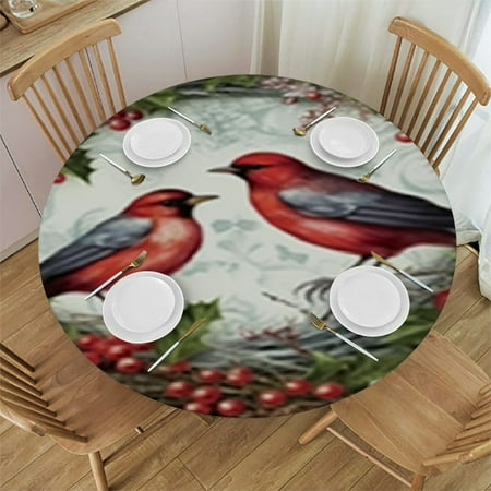 BANET Red White Christmas Tablecloth Round Xmas Birds Snowflake Washable Wrinkle Stain-Resistant Polyester Table Cloth Indoor Winter Decorations for Home Kitchen Dinning Party Holiday 54 -58
BANET Red White Christmas Tablecloth Round Xmas Birds Snowflake Washable Wrinkle Stain-Resistant Polyester Table Cloth Indoor Winter Decorations for Home Kitchen Dinning Party Holiday 54 -58