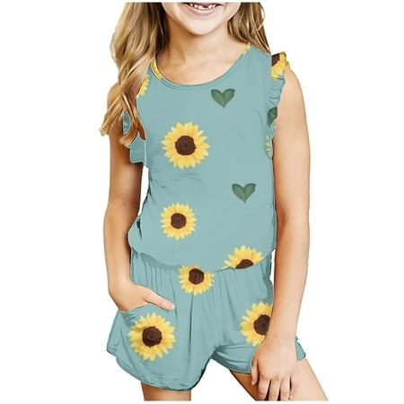 ATOGUTA Newborn Photography Outfits Girl Printed Casual Sleeveless Tank Tops Shorts Sets Yellow Size 3T-14
ATOGUTA Newborn Photography Outfits Girl Printed Casual Sleeveless Tank Tops Shorts Sets Yellow Size 3T-14