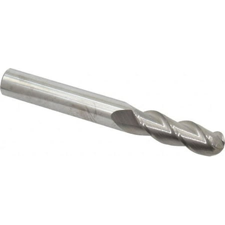 Accupro 3/8 Diam 1-1/8 LOC 3 Flute Solid Carbide Ball End Mill Uncoated Single End 3 OAL 3/8 Shank Diam Spiral Flute
Accupro 3/8 Diam 1-1/8 LOC 3 Flute Solid Carbide Ball End Mill Uncoated Single End 3 OAL 3/8 Shank Diam Spiral Flute