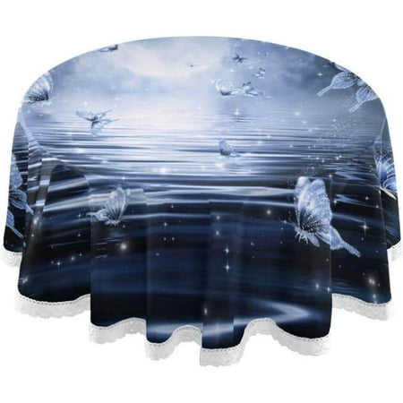 Hyjoy Blue Butterfly Round Tablecloth Washable Oil Proof Table Cover for Kitchen Holiday Party Wedding Picnic Decoration
Hyjoy Blue Butterfly Round Tablecloth Washable Oil Proof Table Cover for Kitchen Holiday Party Wedding Picnic Decoration