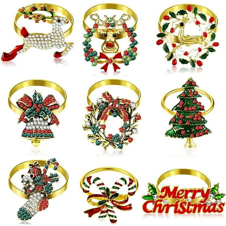 9 Pieces Christmas Napkin Rings Set Metal Christmas Napkin Holder Christmas Tree Napkin Ring Decor
9 Pieces Christmas Napkin Rings Set Metal Christmas Napkin Holder Christmas Tree Napkin Ring Decor