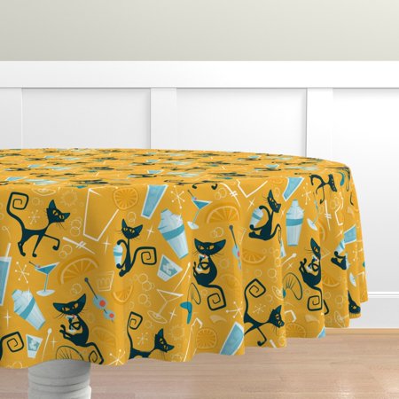 Cotton Sateen Tablecloth 90 Round - 1950S Cats Orange Vintage Retro Fun Martini Cocktail Print Custom Table Linens by Spoonflower
Cotton Sateen Tablecloth 90 Round - 1950S Cats Orange Vintage Retro Fun Martini Cocktail Print Custom Table Linens by Spoonflower