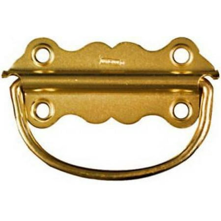 5PK 3-1/2 Bright Brass Chest Handle With Screws Carded