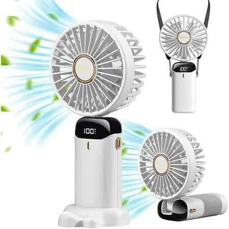 Portable Handheld Fan 3000mAh Ultra-Long Battery Life Ultra-Quiet 6 Speed Wind Display Electricity in Real Time Mini Desk Fan 90° Foldable Electric Fan for Travel Office Outdoor
Portable Handheld Fan 3000mAh Ultra-Long Battery Life Ultra-Quiet 6 Speed Wind Display Electricity in Real Time Mini Desk Fan 90° Foldable Electric Fan for Travel Office Outdoor