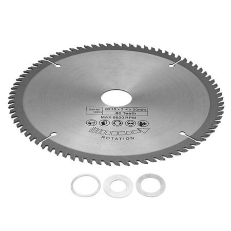 CKCL 210mm 80 Teeth Bore Diameter 30mm Circular Saw Blade with 3 O-rings