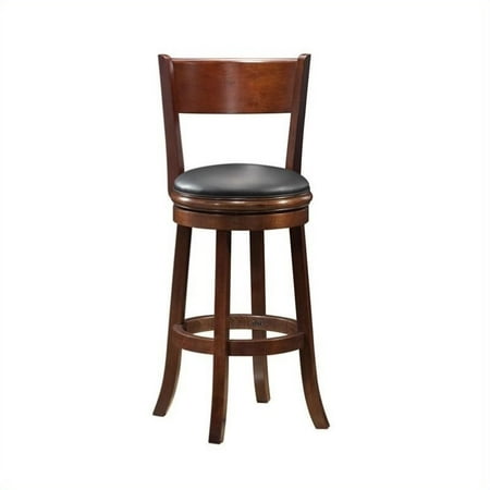 Bowery Hill 24"" Swivel Bar Stool in Walnut