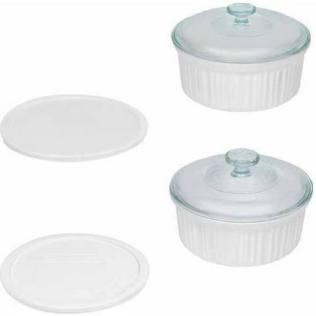 Corningware French White 6-Piece Round Bakeware Set