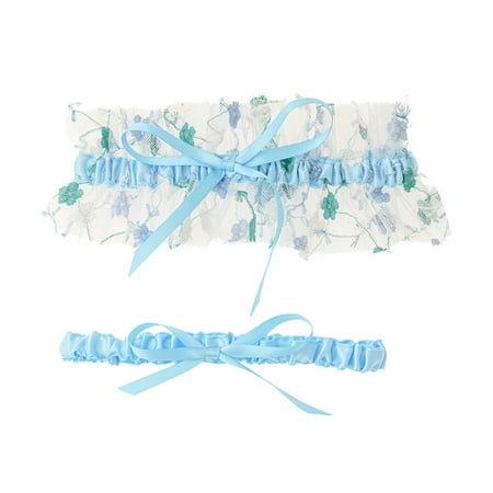 HOMEMAXS 2pcs Wedding Garter Lace Floral Pattern Gauze Bowknot Leg Belt Stretch Bridal Garter Belts (Sky-blue)
HOMEMAXS 2pcs Wedding Garter Lace Floral Pattern Gauze Bowknot Leg Belt Stretch Bridal Garter Belts (Sky-blue)