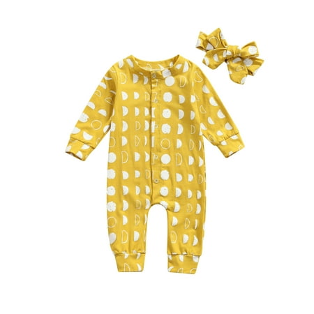 IZhansean 2Pcs Newborn Baby Girls Boys Outfits Long Sleeve Romper Jumpsuit Bodysuit+ Headband Clothes Yellow 12-18 Months
IZhansean 2Pcs Newborn Baby Girls Boys Outfits Long Sleeve Romper Jumpsuit Bodysuit+ Headband Clothes Yellow 12-18 Months