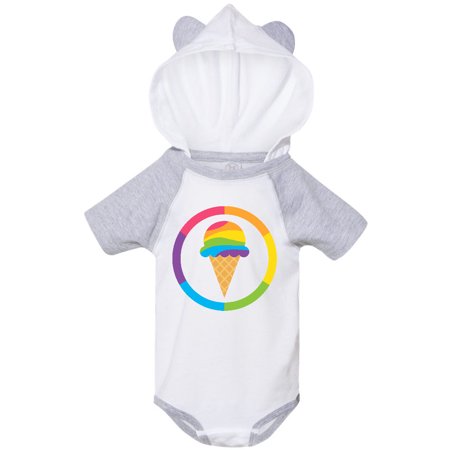 Inktastic Rainbow Ice Cream Gift Baby Boy or Baby Girl Bodysuit