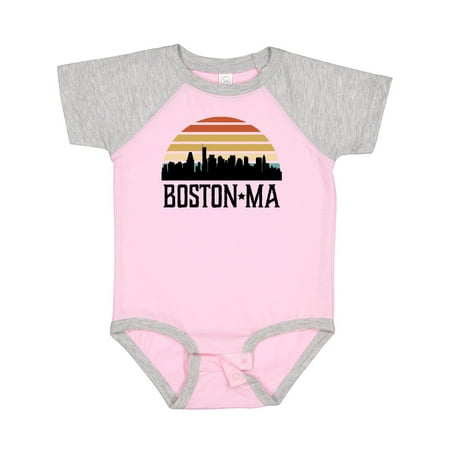 

Inktastic Boston Massachusetts Skyline Sunset Gift Baby Boy or Baby Girl Bodysuit