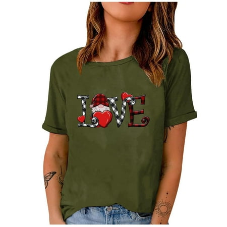Tank Top for Women Nursing Tops Trendy Woman Plain Round-Neck Short Sleeve T-Shirt Printed Loose Fit Blouse Tops Tank Tops Womens Blouses and Tops Dressy Clearance on Sales Green S
Tank Top for Women Nursing Tops Trendy Woman Plain Round-Neck Short Sleeve T-Shirt Printed Loose Fit Blouse Tops Tank Tops Womens Blouses and Tops Dressy Clearance on Sales Green S