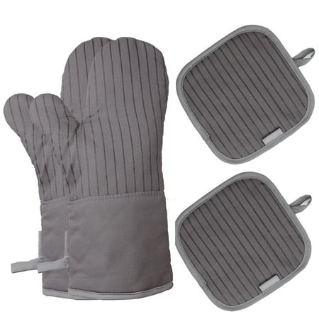 Oven Mitts and Pot Holders 4PCS Set Heat Resistant Non-Slip Barbecue Gloves and Potholder 1 Pair Oven Mitts & 2 Pot Holders
Oven Mitts and Pot Holders 4PCS Set Heat Resistant Non-Slip Barbecue Gloves and Potholder 1 Pair Oven Mitts & 2 Pot Holders