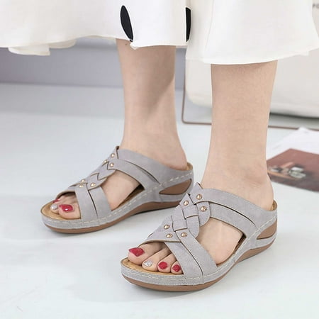 Hvyesh Wedge Sandals for Women Dressy Summer Sandals Arch Support Summer Fashion Casual Elegant Wedge Heel Sandals Size 5.5
Hvyesh Wedge Sandals for Women Dressy Summer Sandals Arch Support Summer Fashion Casual Elegant Wedge Heel Sandals Size 5.5