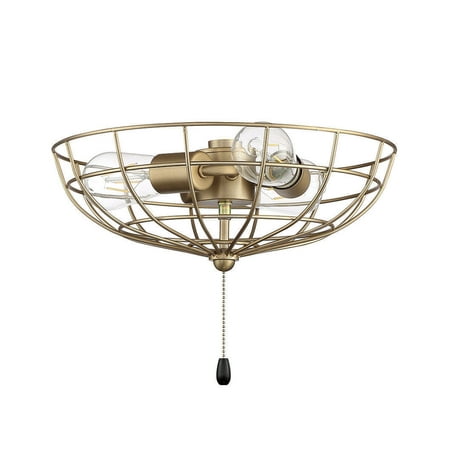 Craftmade Lk2801-Led 14 Wide 3 Light Led Ceiling Fan Light Kit - Brass