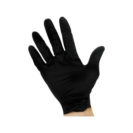 Tradex NXL200BLK Extra Large Black Nitrile Exam Gloves - 100/Box 
Tradex NXL200BLK Extra Large Black Nitrile Exam Gloves - 100/Box