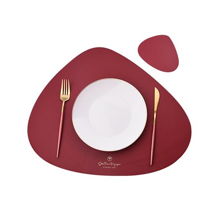 Gespout PU Leather Placemat and Coaster - Home Waterproof Heat-Resistant Heat resistant Wipeable Dining Table Mats for Home Kitchen Restaurant Indoor Outdoor45*37cm/13*10.6cm
Gespout PU Leather Placemat and Coaster - Home Waterproof Heat-Resistant Heat resistant Wipeable Dining Table Mats for Home Kitchen Restaurant Indoor Outdoor45*37cm/13*10.6cm