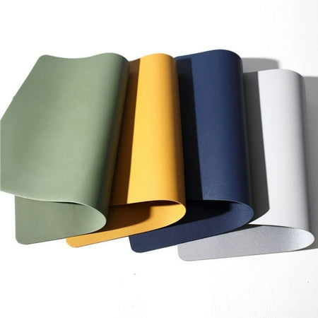 4 Pieces of Artificial Leather Table Mat Waterproof Table Mat Heat-Resistant Non-Slip Washable Gray/Blue/Yellow/Green
4 Pieces of Artificial Leather Table Mat Waterproof Table Mat Heat-Resistant Non-Slip Washable Gray/Blue/Yellow/Green