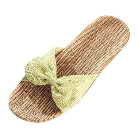 Cathalem Women s Summer Home Indoor Non Slip Color Linen Flat Bottom Comfortable Slippers Green 37
Cathalem Women s Summer Home Indoor Non Slip Color Linen Flat Bottom Comfortable Slippers Green 37