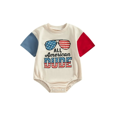 Cathery Baby Boy 4th of July Romper Short Sleeve All Amercian Dude Letter Print Oversize Bodysuit Casual Summer Onesie Clothes Apricot 6-12 Months
Cathery Baby Boy 4th of July Romper Short Sleeve All Amercian Dude Letter Print Oversize Bodysuit Casual Summer Onesie Clothes Apricot 6-12 Months
