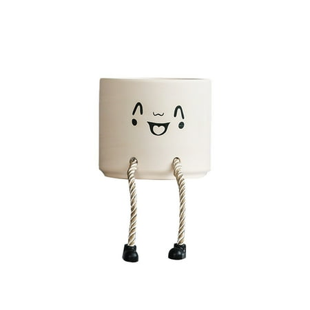 Small Ceramic Flower Pot Funny Expression with Legs Humor Vase Container for Indoor Outdoor Garden Yard Decoration
Small Ceramic Flower Pot Funny Expression with Legs Humor Vase Container for Indoor Outdoor Garden Yard Decoration