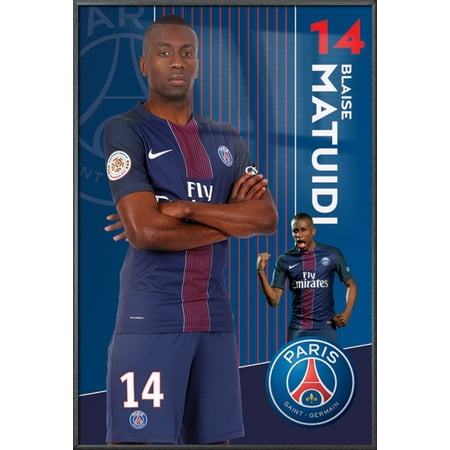 Paris Saint Germain - PSG - Framed Soccer Poster / Print (Blaise Matuidi) (Size: 24" x 36")