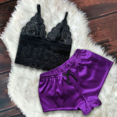 Gyouwnll Women Sleepwear Set Women Satin Lace V-Neck Camisole Bowknot Shorts Set Sleepwear Pajamas Lingerie Nightgowns For Women Sleepwear For Womens Pajamas For Women
Gyouwnll Women Sleepwear Set Women Satin Lace V-Neck Camisole Bowknot Shorts Set Sleepwear Pajamas Lingerie Nightgowns For Women Sleepwear For Womens Pajamas For Women