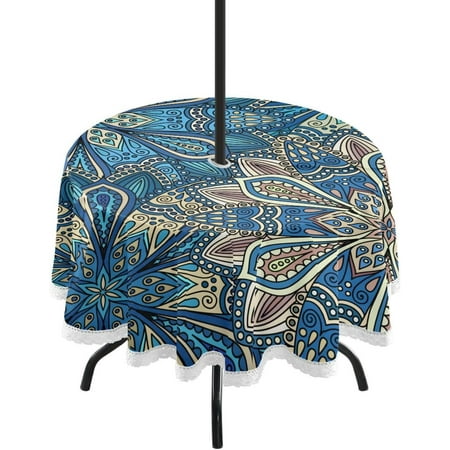 Hyjoy 60 Mandala Design Round Tablecloth Outdoor Table Covers with Umbrella Hole and Zipper for Kitchen Dining Picnic Party Home Decor
Hyjoy 60 Mandala Design Round Tablecloth Outdoor Table Covers with Umbrella Hole and Zipper for Kitchen Dining Picnic Party Home Decor