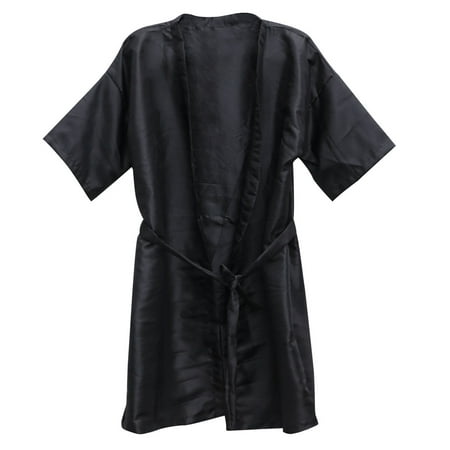 

NUOLUX Beauty Salon Guest Robe Cloth Slim Beauty Hot Dyeing Clothing Art Hair Products Spa Salon Smocks for Clients Hair Cape (Black)