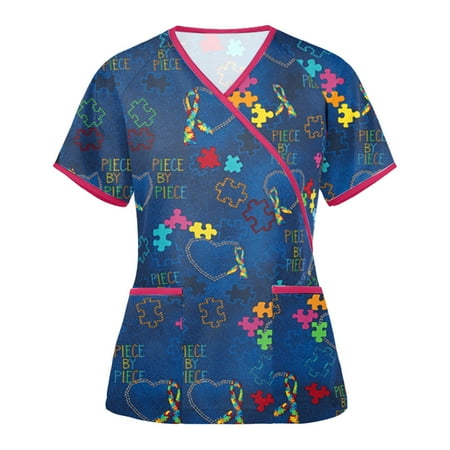 Frostluinai Savings Clearance Women s Working Uniform Nursing Uniform Scrubs Top Womens Top With Two Pockets Floral Printed Short Sleeve V-neck Tee
Frostluinai Savings Clearance Women s Working Uniform Nursing Uniform Scrubs Top Womens Top With Two Pockets Floral Printed Short Sleeve V-neck Tee