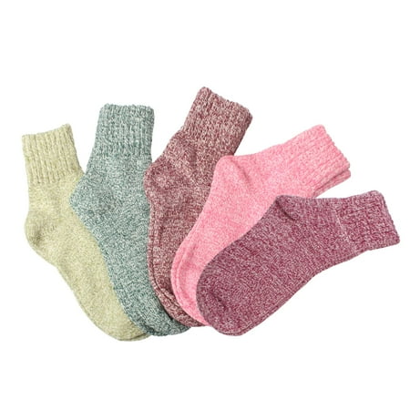 NUTJAM 5 Pairs Women s Winter Wool Socks Knit Crew Socks Multicolor Free Size Warm Soft Cushion Crew Socks
NUTJAM 5 Pairs Women s Winter Wool Socks Knit Crew Socks Multicolor Free Size Warm Soft Cushion Crew Socks