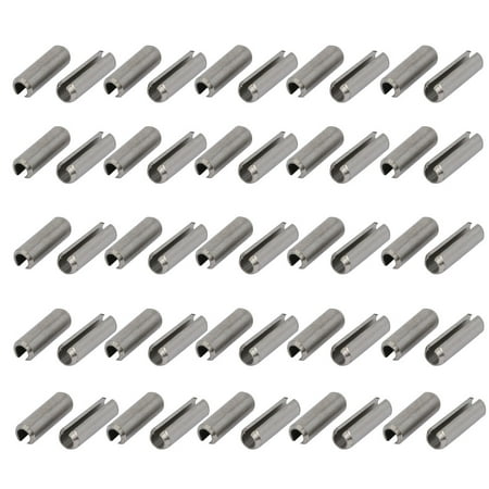 Uxcell M4x14mm 304 Stainless Steel Split Spring Dowel Tension Roll Pin 50pcs