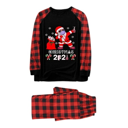 Sunisery Family Christmas Pjs Matching Sets Long Sleeve Santa Print Shirt Tops + Pajama Pants
Sunisery Family Christmas Pjs Matching Sets Long Sleeve Santa Print Shirt Tops + Pajama Pants