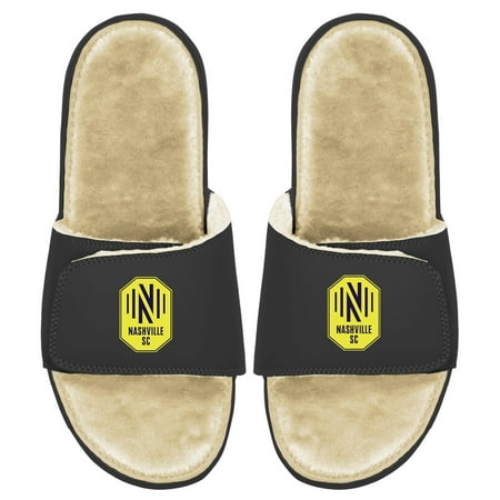 Youth ISlide Tan/Black Nashville SC Fur Slides