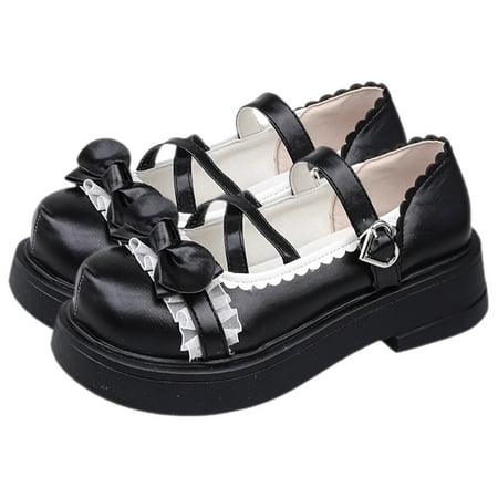 1 Pair Black Lolita Shoes Bow Leather Lolita Shoes Round Toe Strap Lolita Shoes for Women
1 Pair Black Lolita Shoes Bow Leather Lolita Shoes Round Toe Strap Lolita Shoes for Women