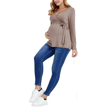 Solid Long Sleeve V-neck Maternity Nursing Top Clothes
Solid Long Sleeve V-neck Maternity Nursing Top Clothes