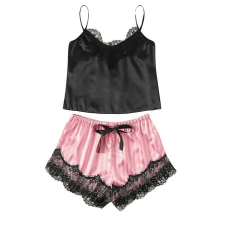 Intimates Womens Outfits Lace Camisole Bra Shorts Two Piece Pajamas Sexy Sleepwear Underwear Panties Suits Lingerie Polyester no underwire sports bra Black
Intimates Womens Outfits Lace Camisole Bra Shorts Two Piece Pajamas Sexy Sleepwear Underwear Panties Suits Lingerie Polyester no underwire sports bra Black