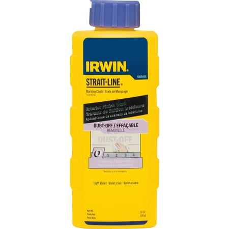 2PC Irwin Irwin STRAIT-LINE Dust-Off Chalk Line Chalk 6 Oz. Light Violet