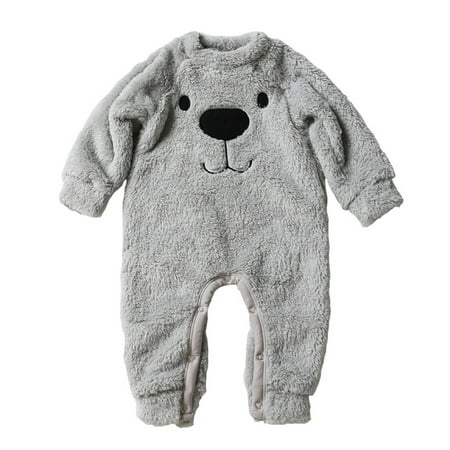 Maxcozy Baby Fleece Jumpsuits Infant Newborn Plush Sleepwear Romper Warm Coat Bear Snowsuit Gray 6-12 Months
Maxcozy Baby Fleece Jumpsuits Infant Newborn Plush Sleepwear Romper Warm Coat Bear Snowsuit Gray 6-12 Months