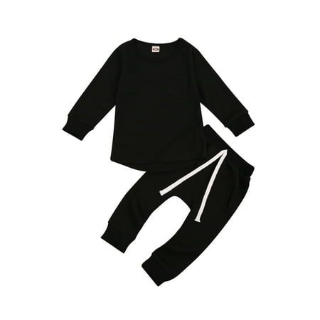 2 Pcs Infant Solid Color Outfits Toddler Long Sleeve Round Neck Pullover with Front Pocket Trousers
2 Pcs Infant Solid Color Outfits Toddler Long Sleeve Round Neck Pullover with Front Pocket Trousers