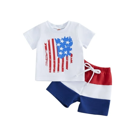 4th of July Toddler Baby Boy Outfit Short Sleeve T-Shirt Top Elastic Waist Shorts 2PCS Summer Clothes
4th of July Toddler Baby Boy Outfit Short Sleeve T-Shirt Top Elastic Waist Shorts 2PCS Summer Clothes