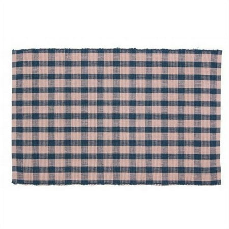 AG-01252S-4 19 in. Ribbed Placemats Green Check - Set of 4